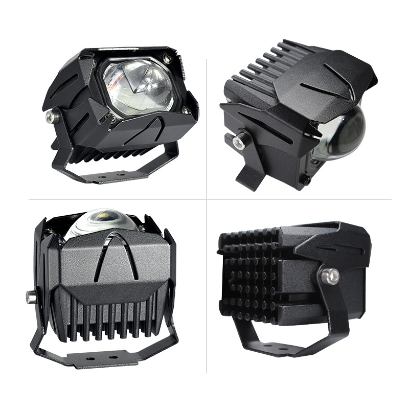 9-85V Super Brightness Large Lens Waterproof Double Color Strong Light Motorcycle Or Car Spotlight 9-85V Super Brightness Large Lens Waterproof Double Color Strong Light Motorcycle Or Car Spotlight